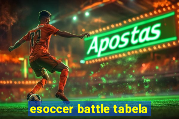 esoccer battle tabela